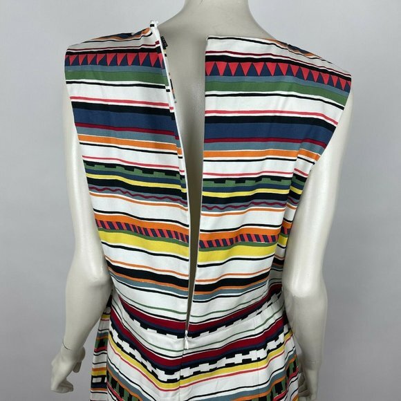 Kate Spade Saturday Stripe Sheath Dress Stretch Cotton Blend Multicolor Women 14 - Picture 6 of 16